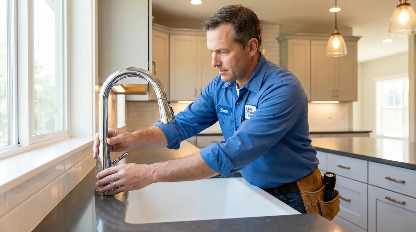 Kitchen faucet installation by Johns Plumbing LLC in Grundy